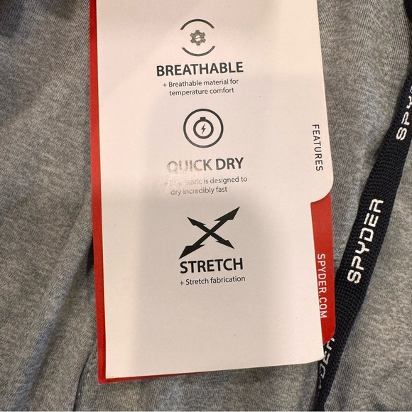 Spyder Men’s Gray Performance Short & Black 1/4 Zip Pullover NEW Size XL - Picture 7 of 16